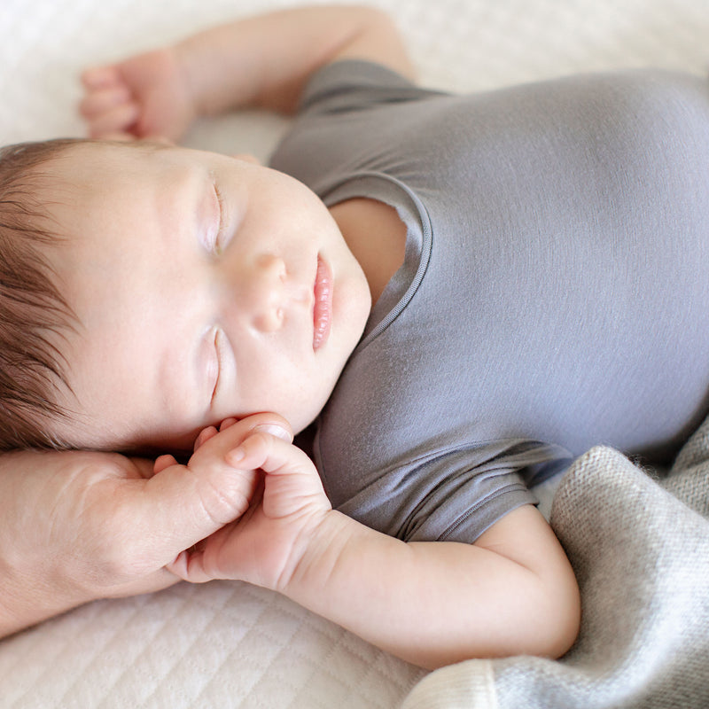 Baby Boys Cry-Free Short Sleeve Onesie with Piping